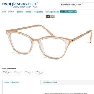 MODO Women's Eyeglasses - Crystal Pink Cat Eye